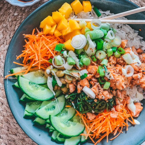 Poke bowl met pulled zalm