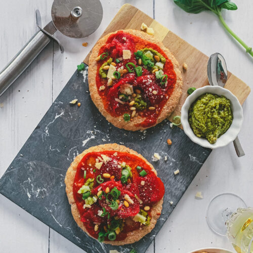 Volkoren pita pizza carpaccio