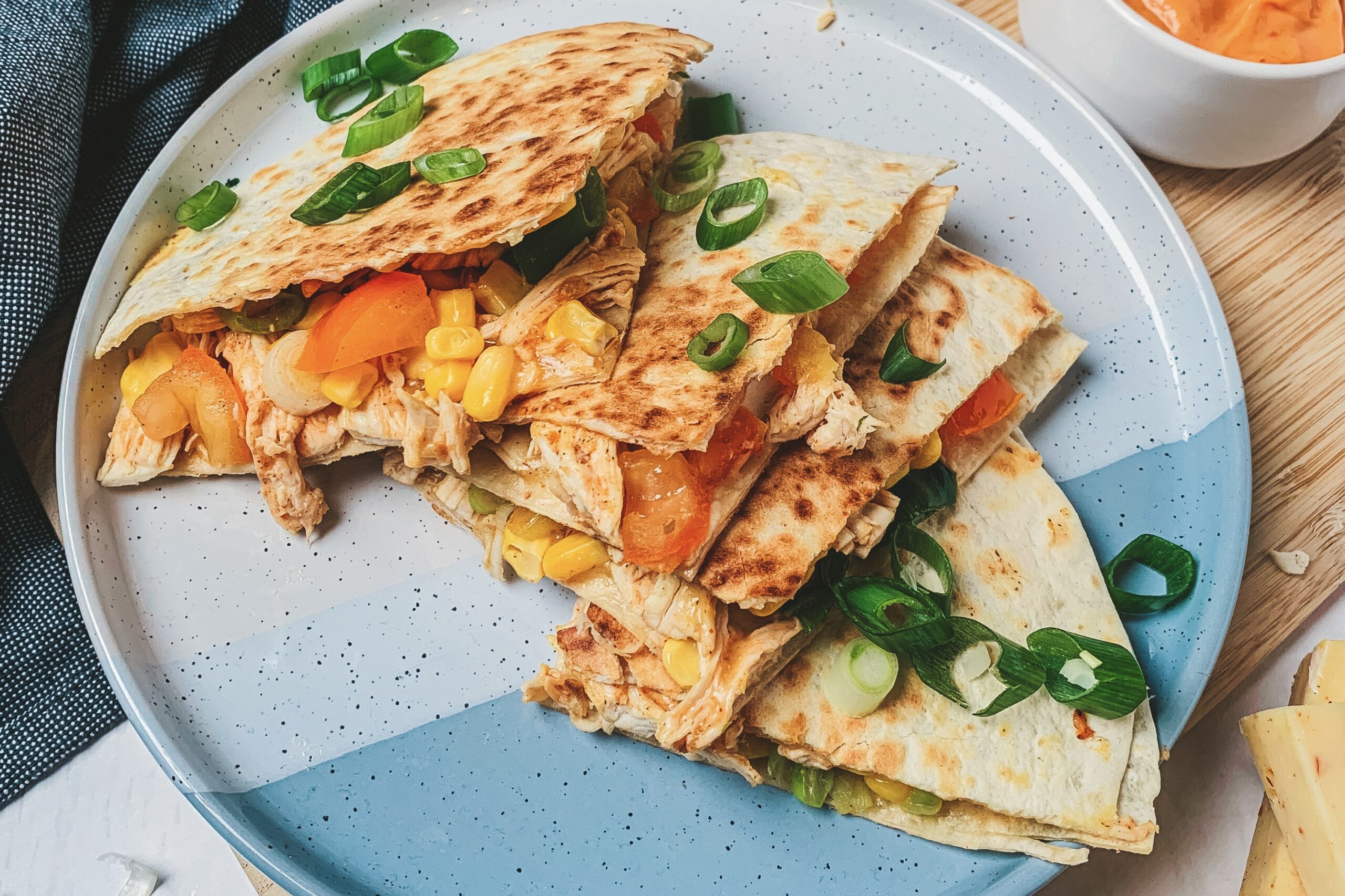 Makkelijke quesedillas met pulled chicken