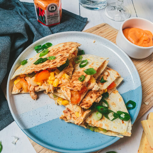 Makkelijke quesedillas met pulled chicken
